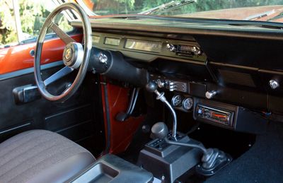 68 Scout orange steering wheel and shifter