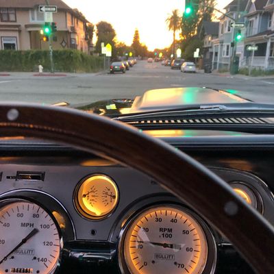 70 Mustang green lights